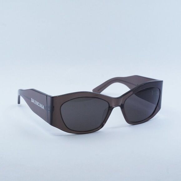 NEW BALENCIAGA BB0329S 004 BROWN GREY SUNGLASSES - Picture 7 of 13